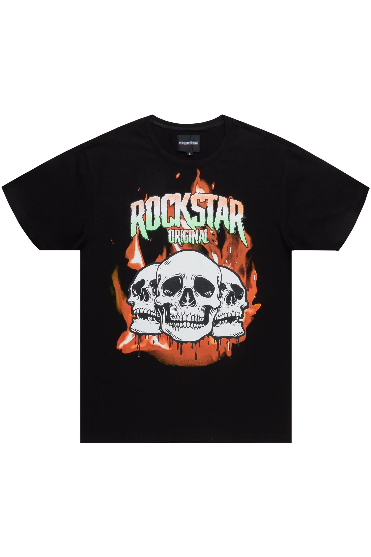 Row Graphic T-Shirt-Black