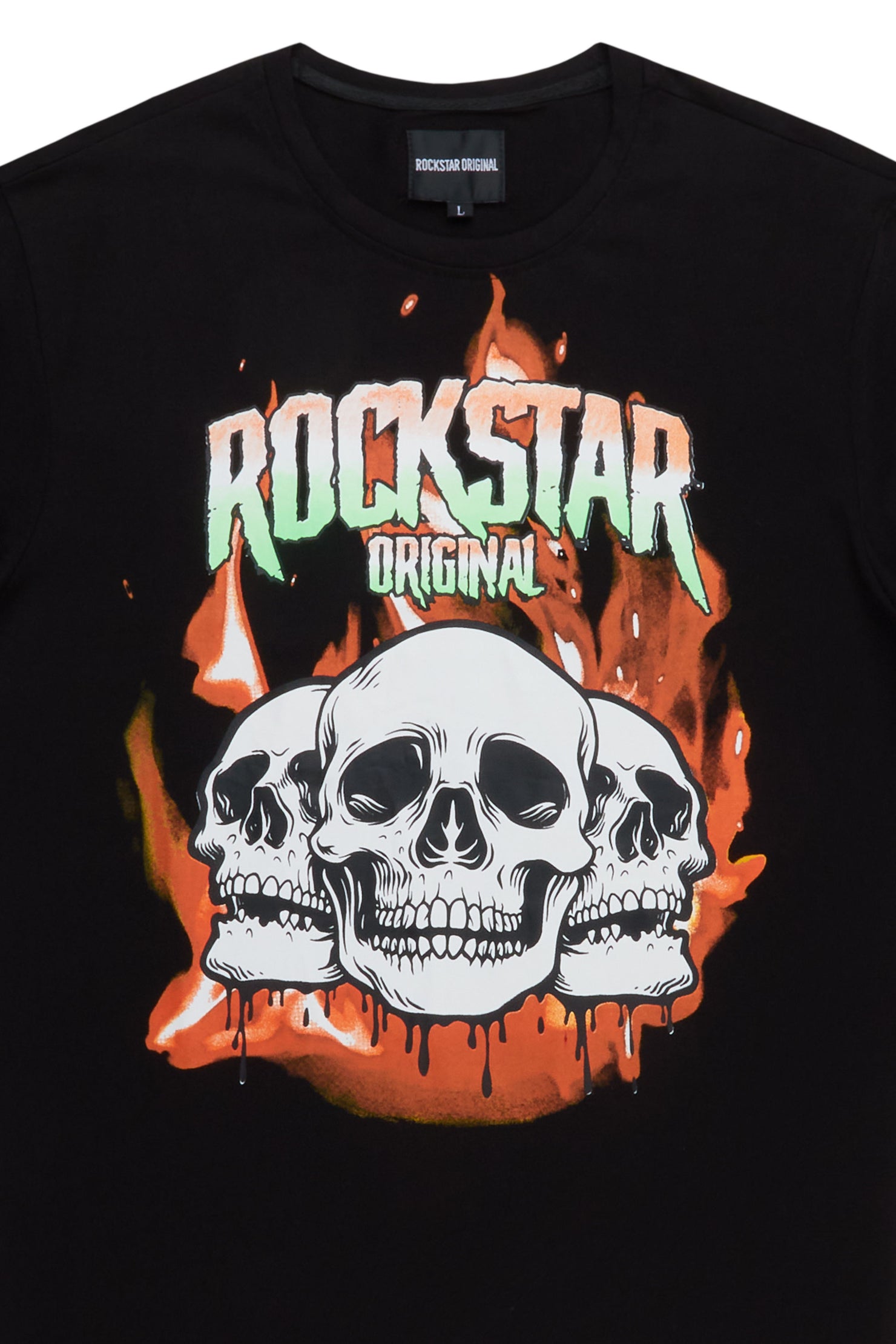 Row Graphic T-Shirt-Black