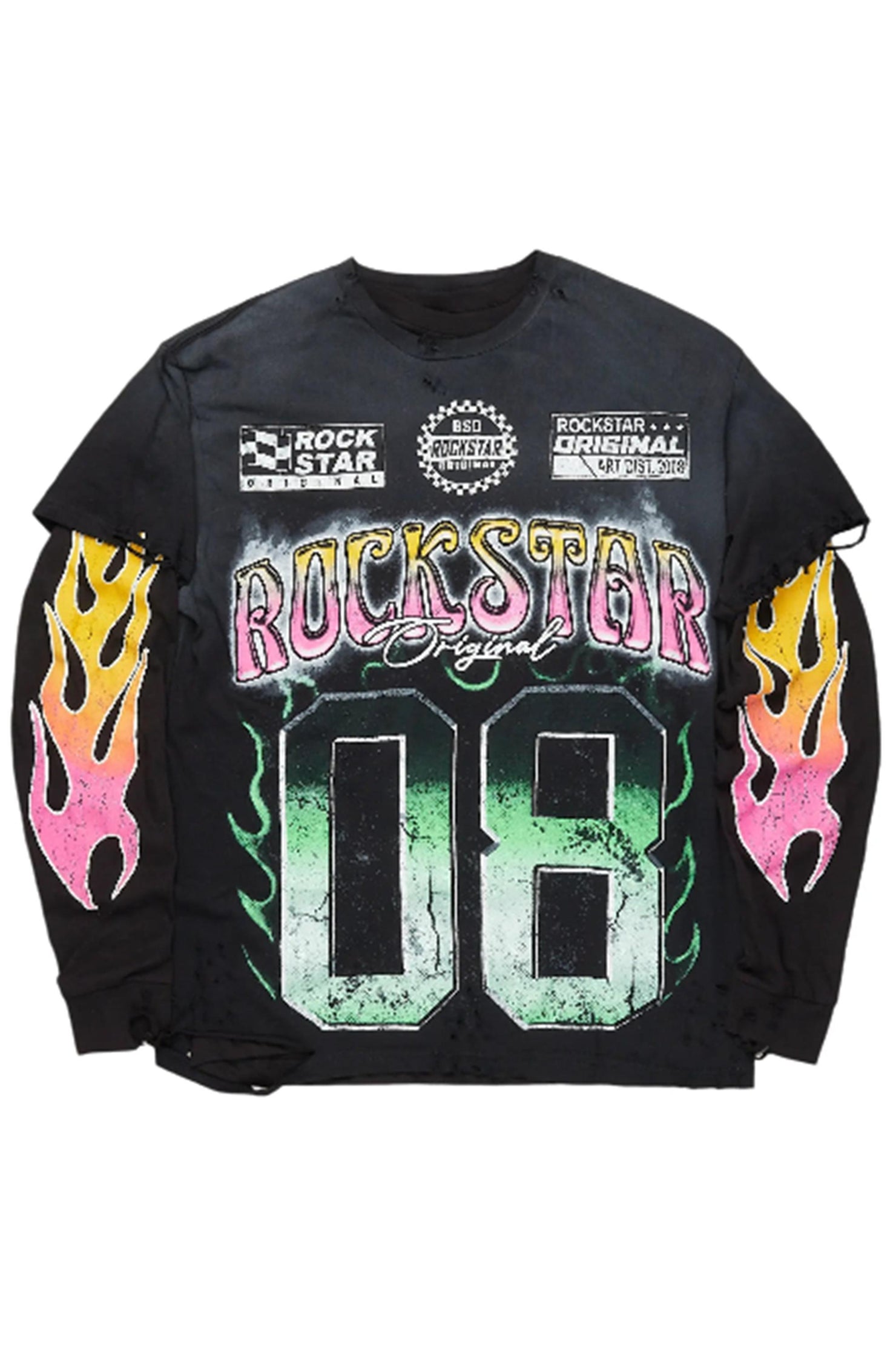 Boys Quito Black Long Sleeve Graphic T-Shirt