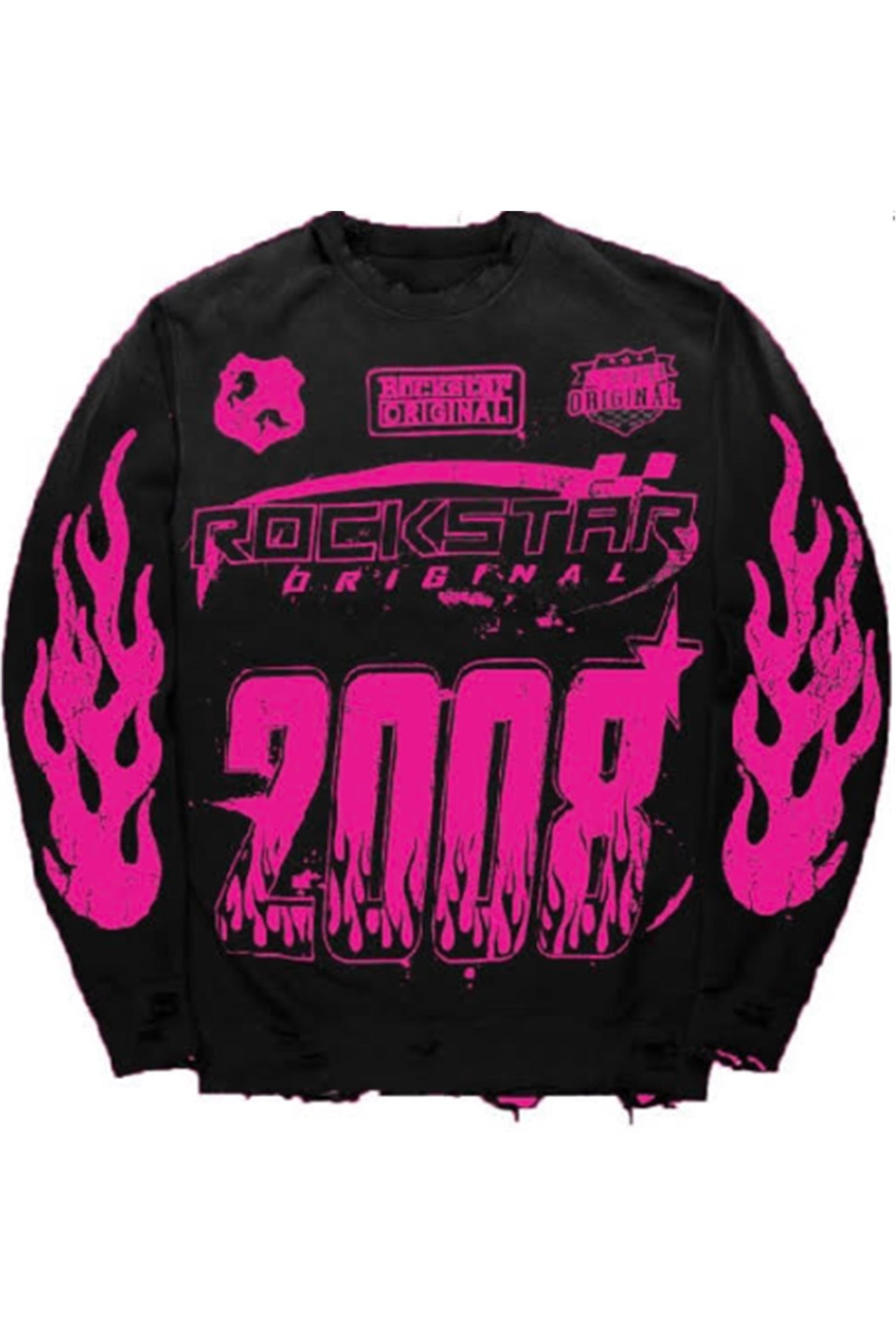 Amos Navy/Pink Graphic Crewneck