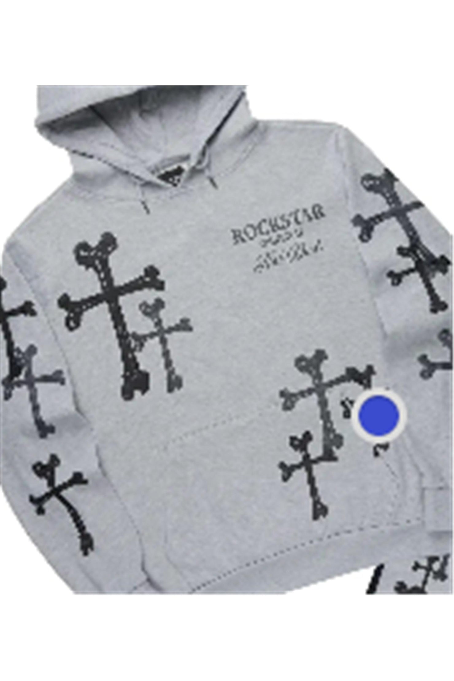Olivier Heather Grey Graphic Hoodie
