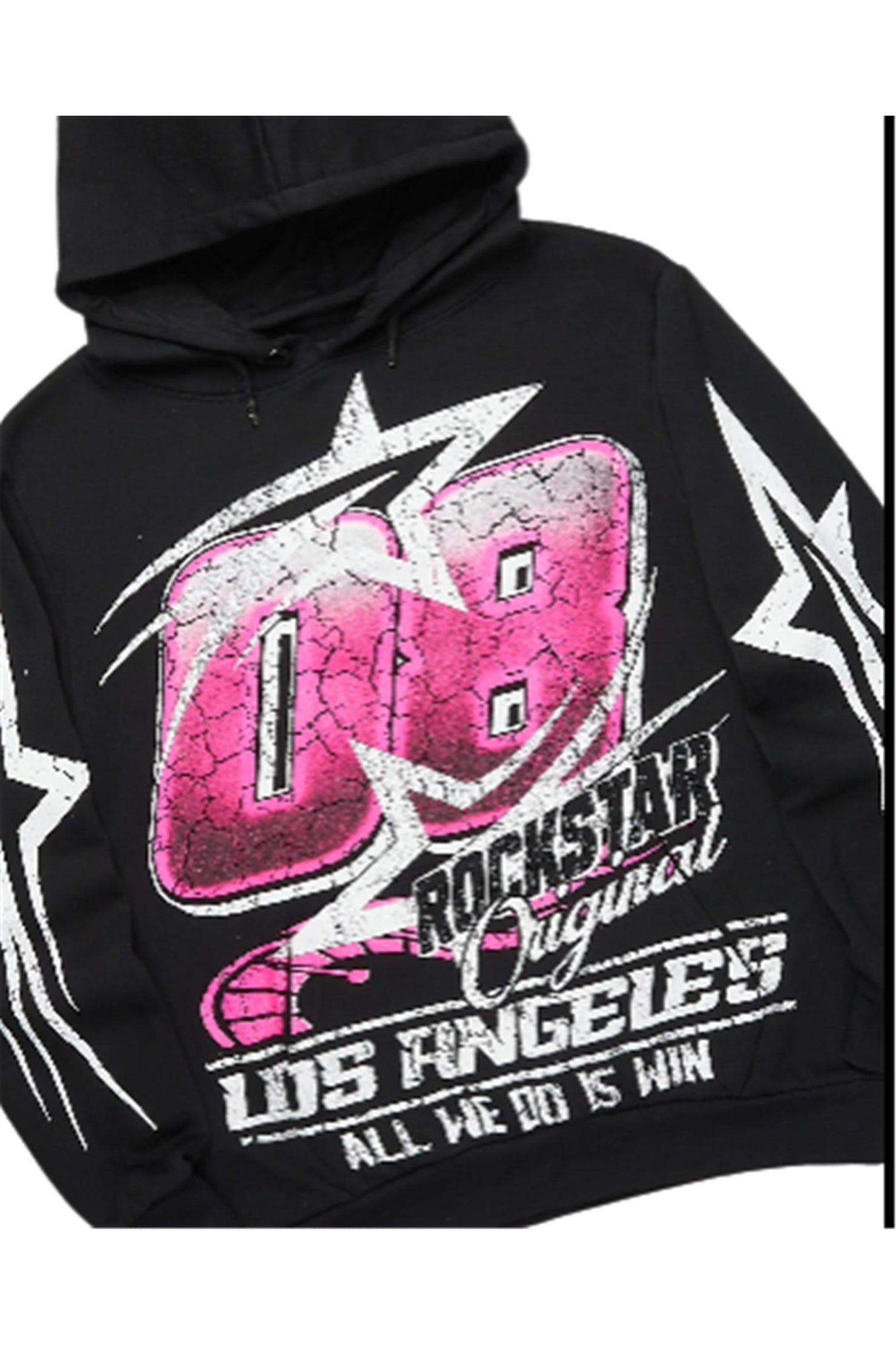 Kastell Black/Pink Graphic Hoodie