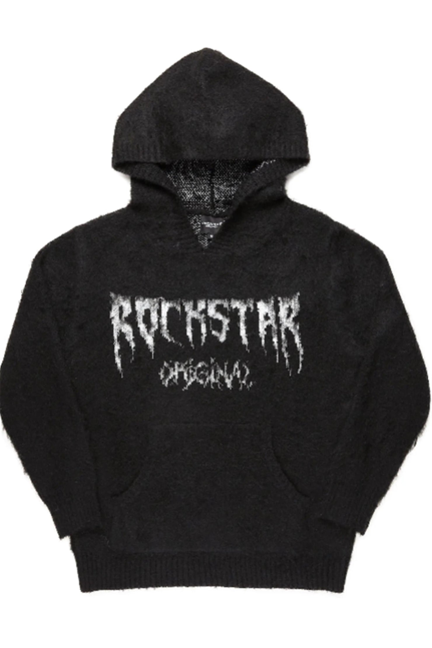 Andreas Black Graphic Knit Hoodie