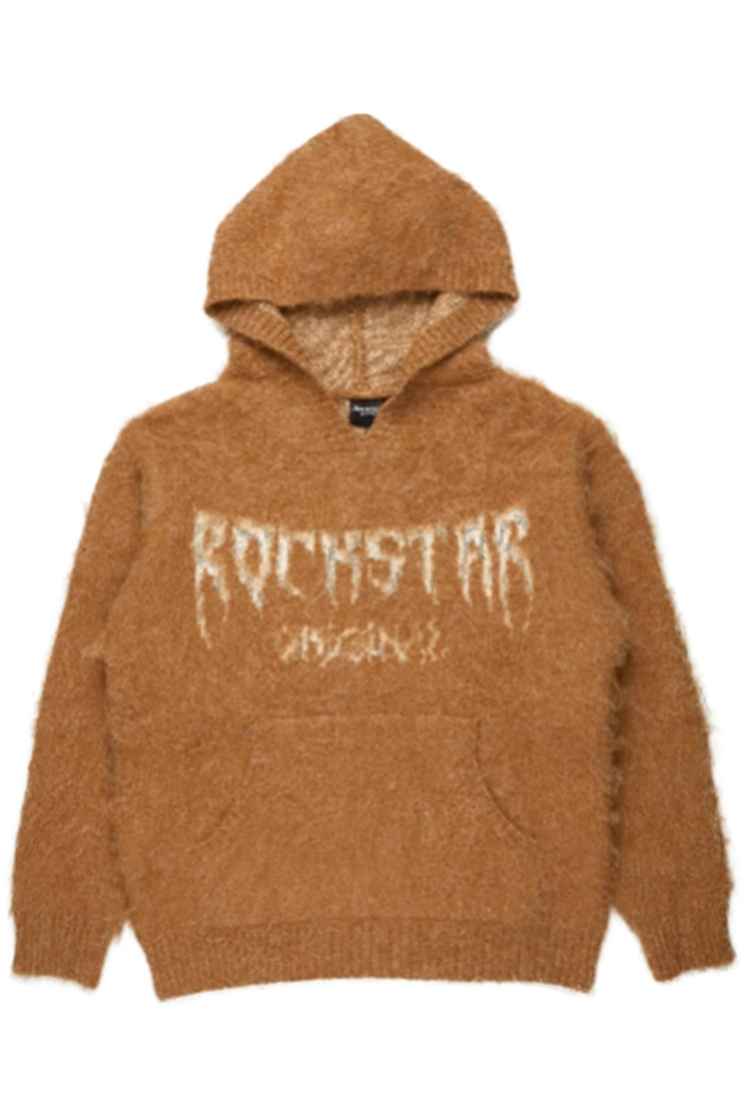 Andreas Beige Graphic Knit Hoodie