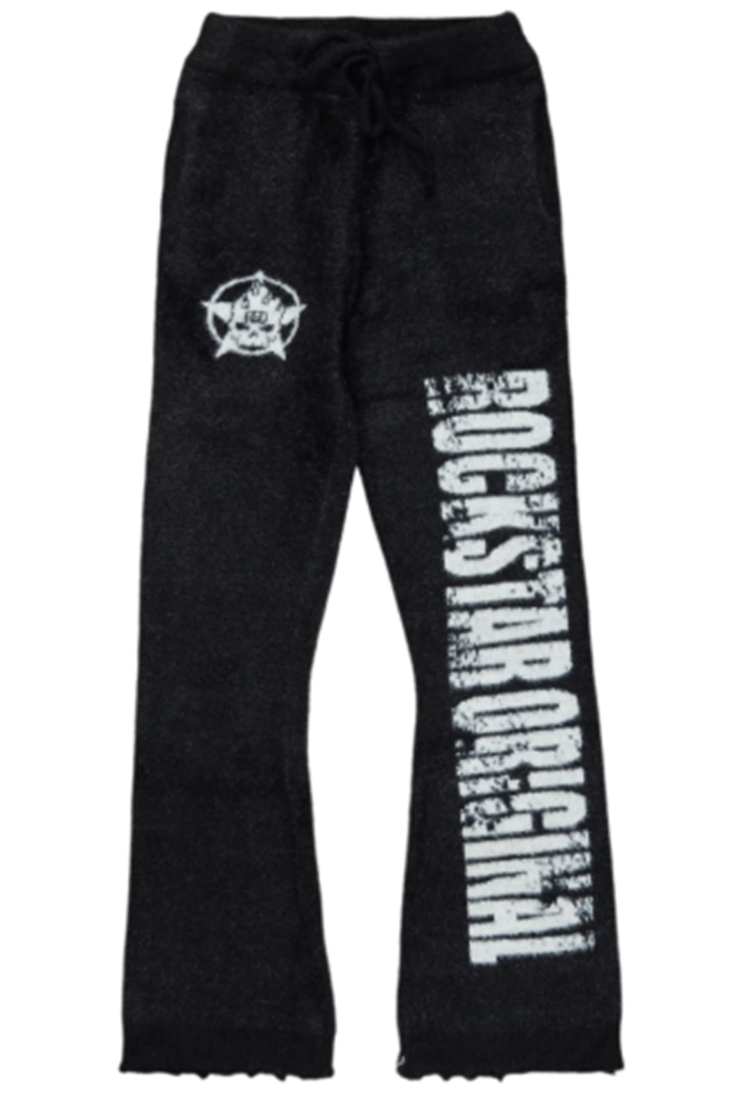 Keeya Black Mohair Stacked Track Pant