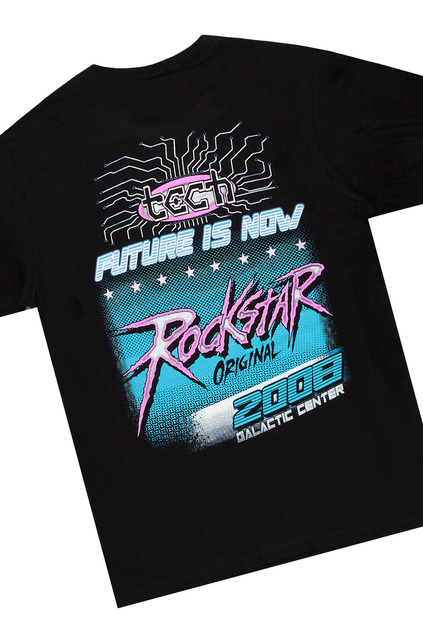 Race Black T-Shirt Stacked Flare Track Set
