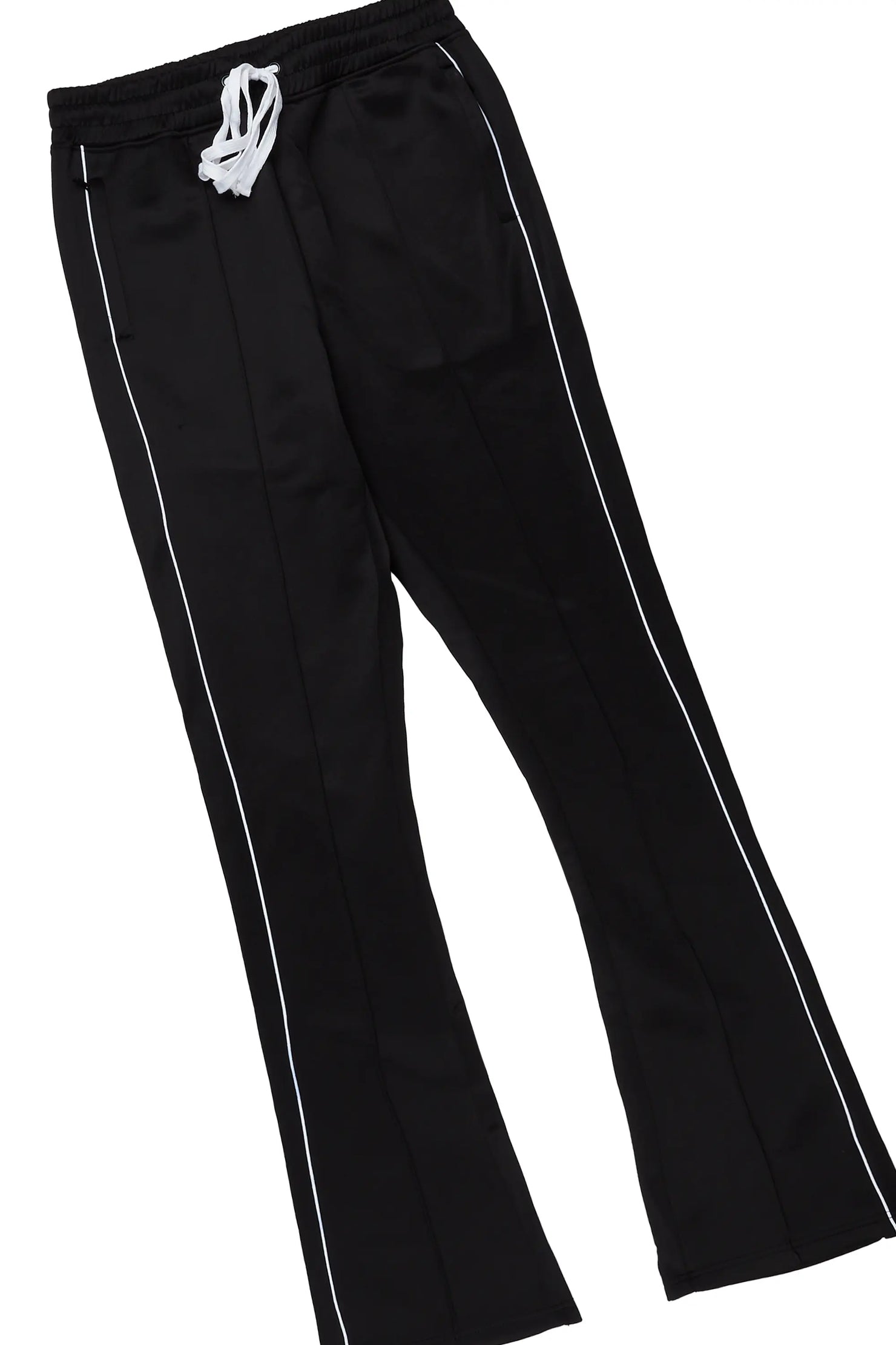 Race Black Hoodie Stacked Flare Track Set