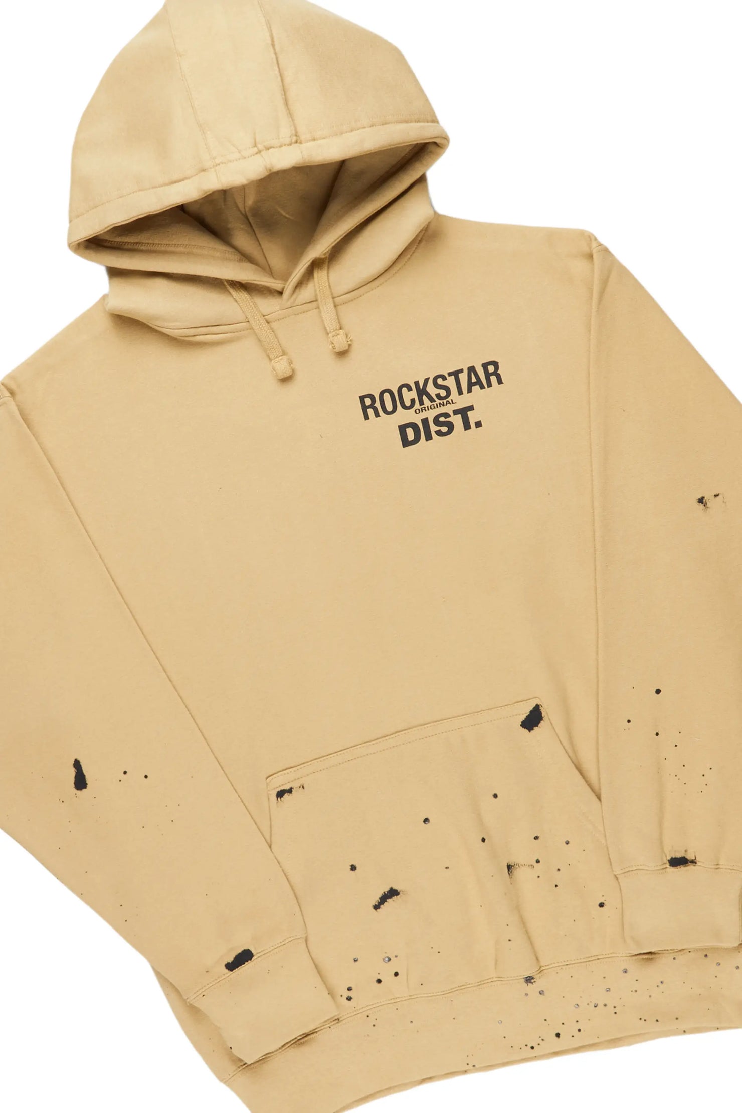 Raffer Beige Hoodie/Super Stacked Flare Track Set