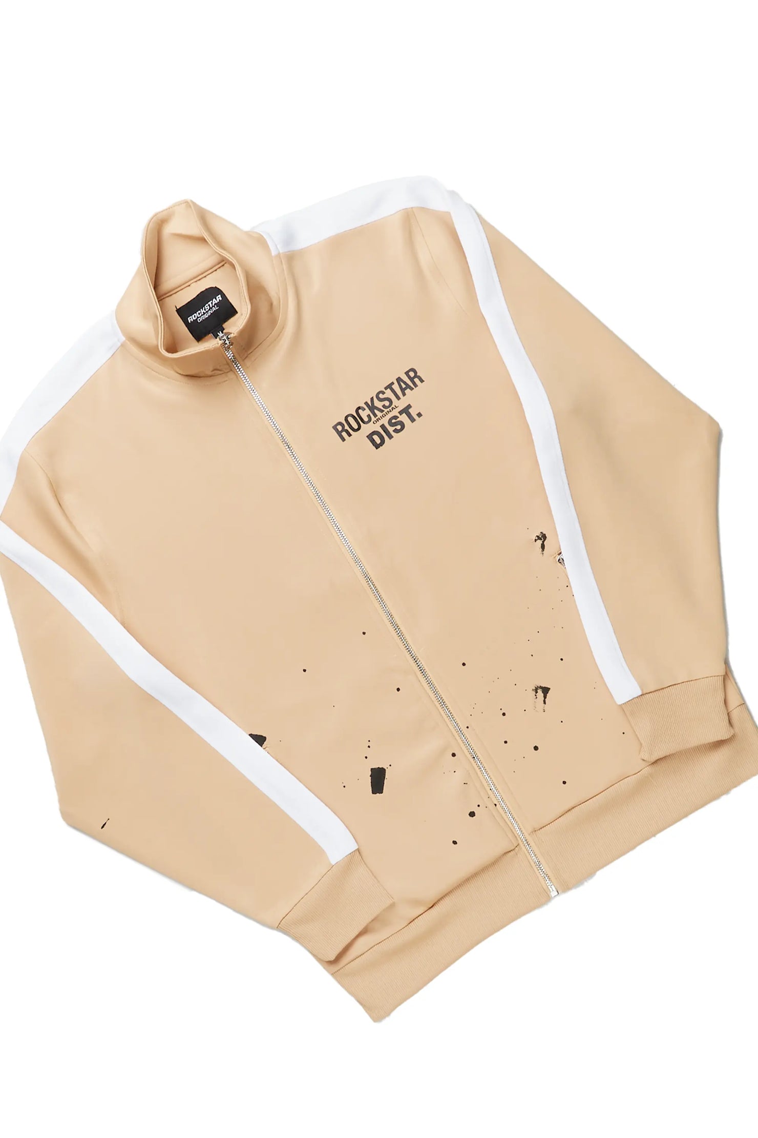 Raffer Beige Tricot Slim Fit Track Set