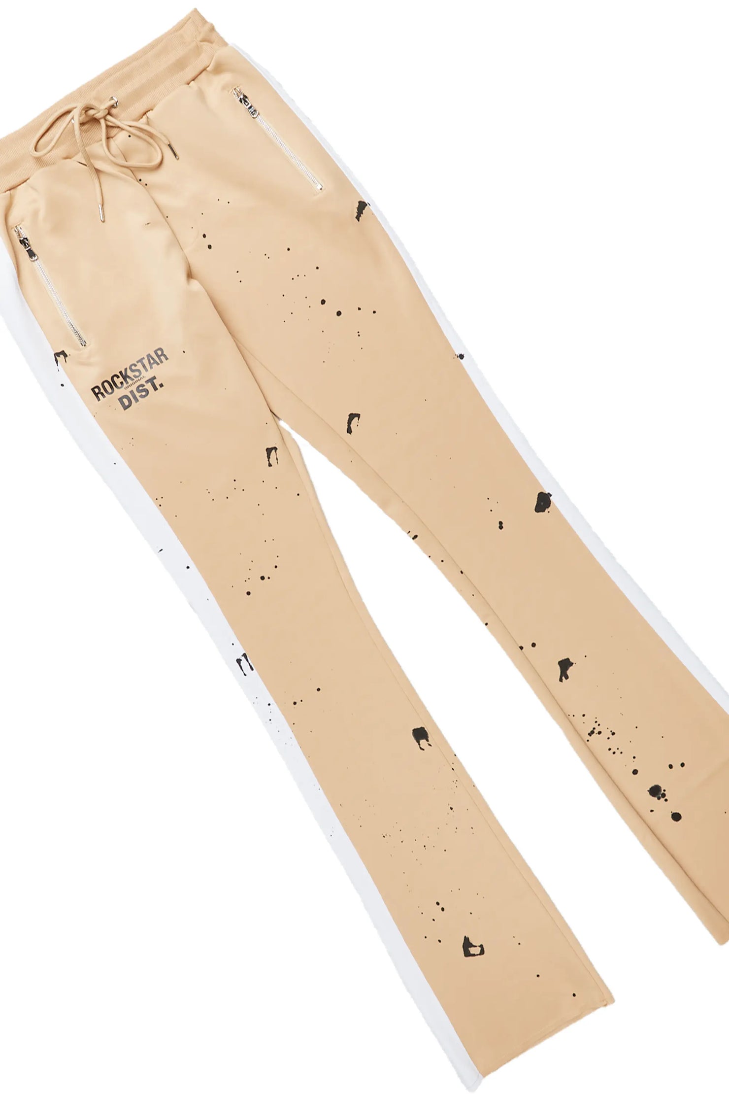 Raffer Beige Tricot Slim Fit Track Set