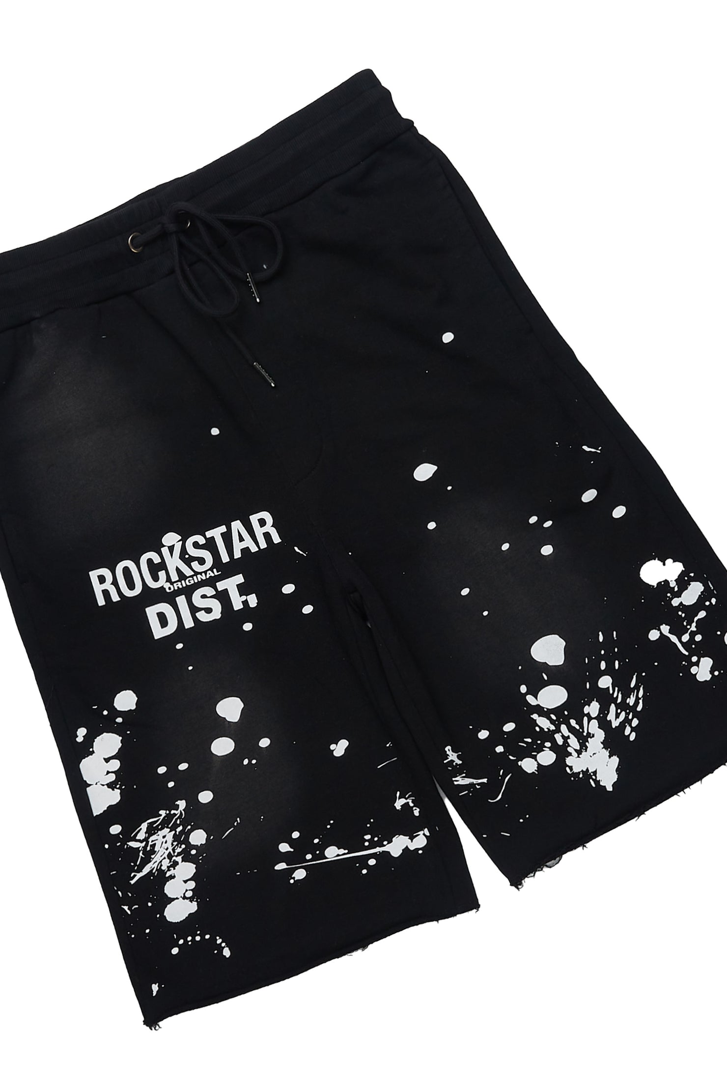 Rafix Black Graphic T-Shirt Short Set