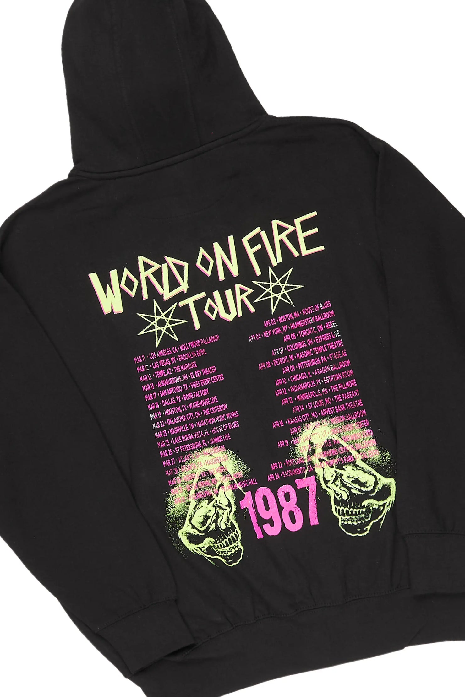 Ramone Black/Green Graphic Hoodie Track Pant Set