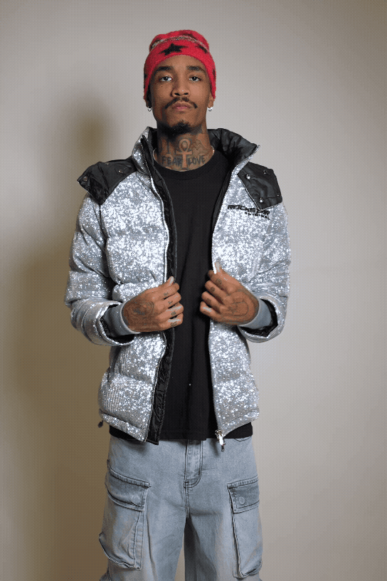 Gleam Silver Puffer Jacket