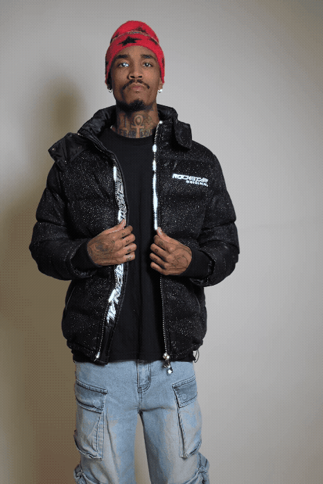 Gleam Black Puffer Jacket