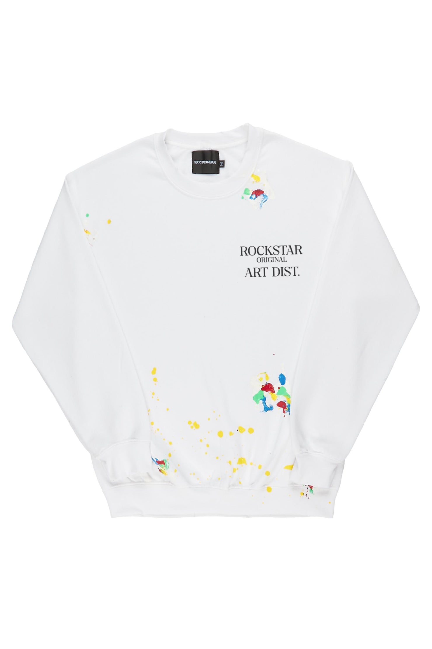 Rockstar Art Dist. White Crewneck