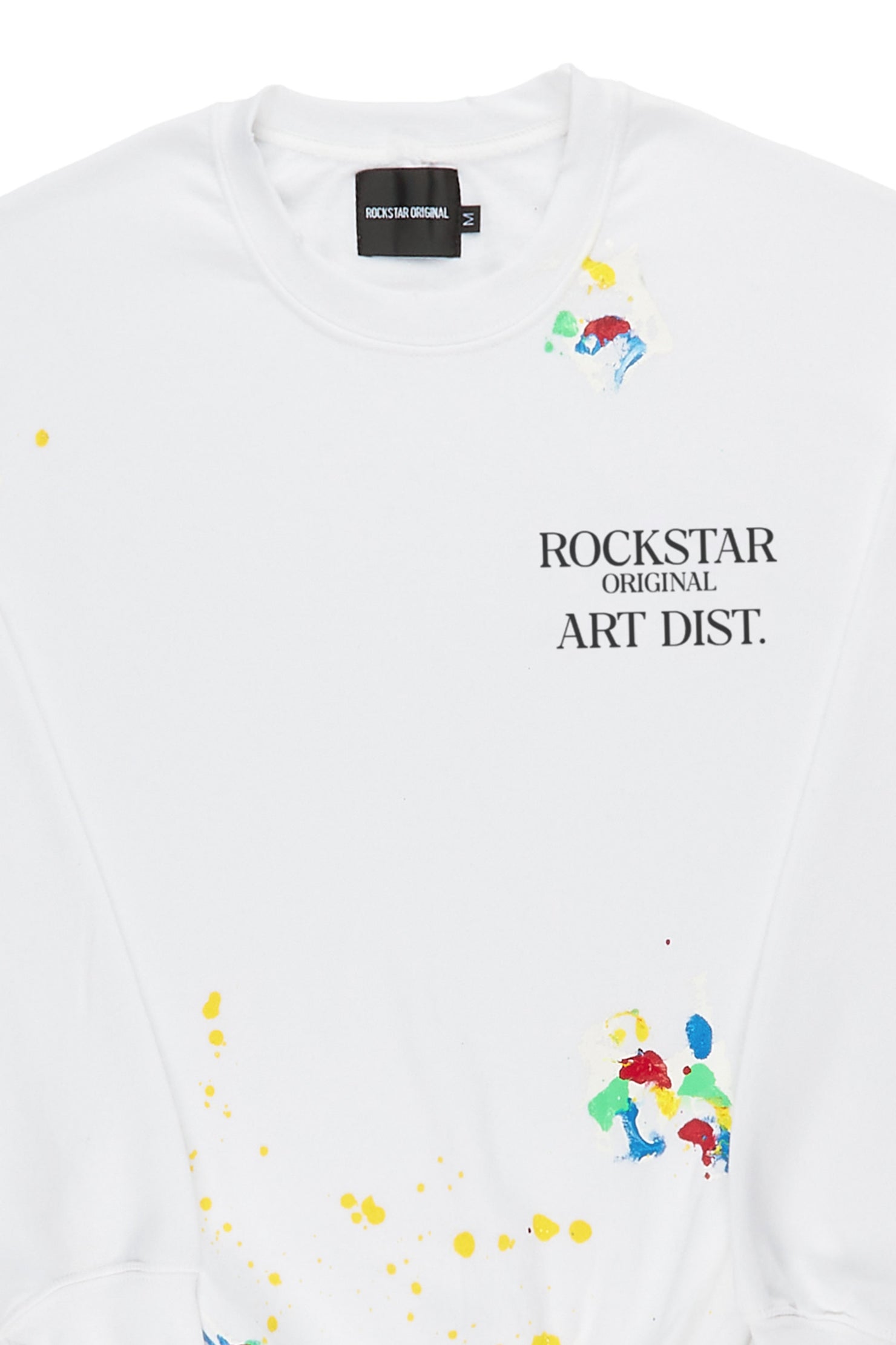 Rockstar Art Dist. White Crewneck