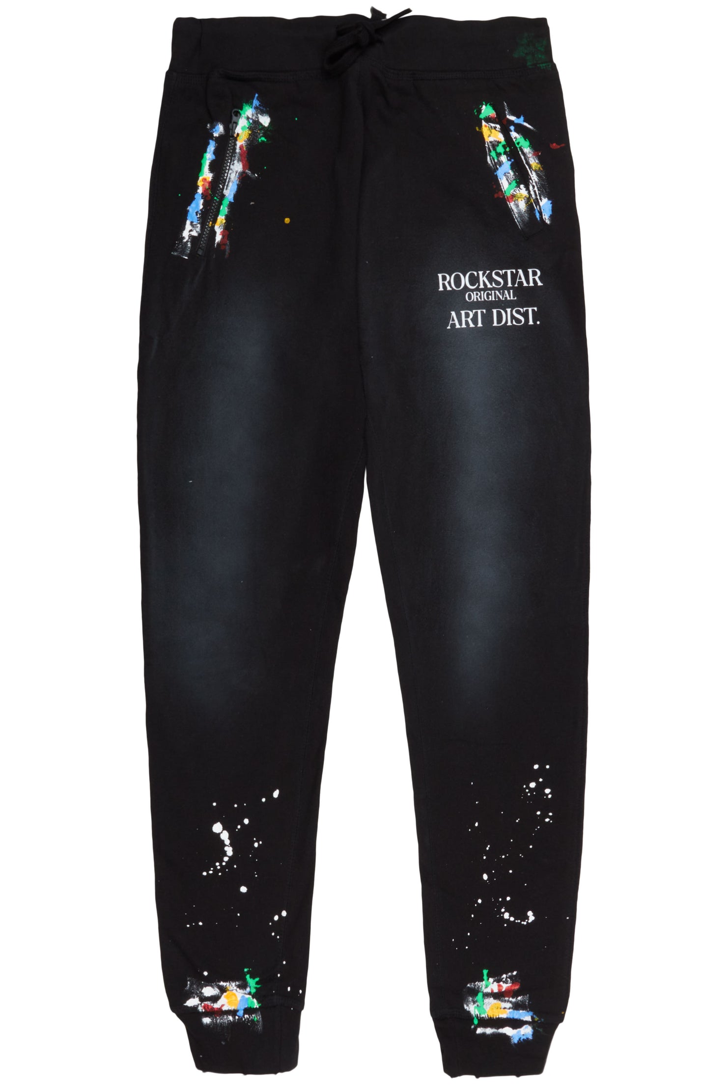 Rockstar Art Dist. Black Trackpant