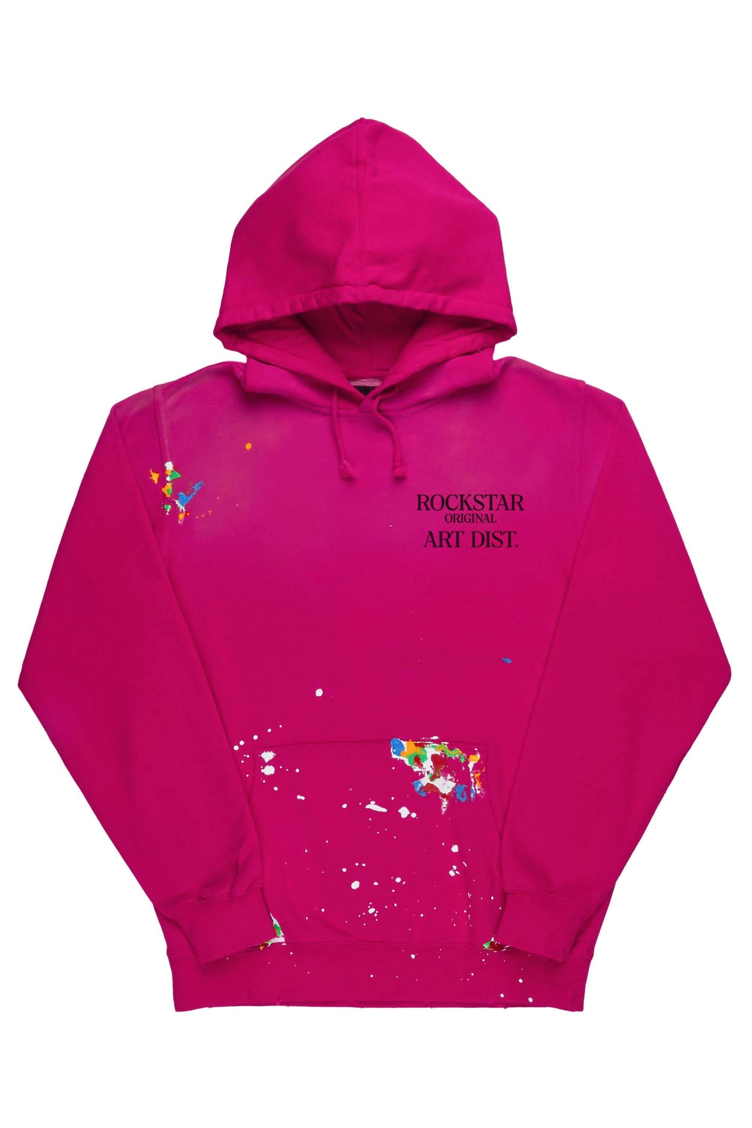 Rockstar Art Dist. Fuchsia Graphic Hoodie