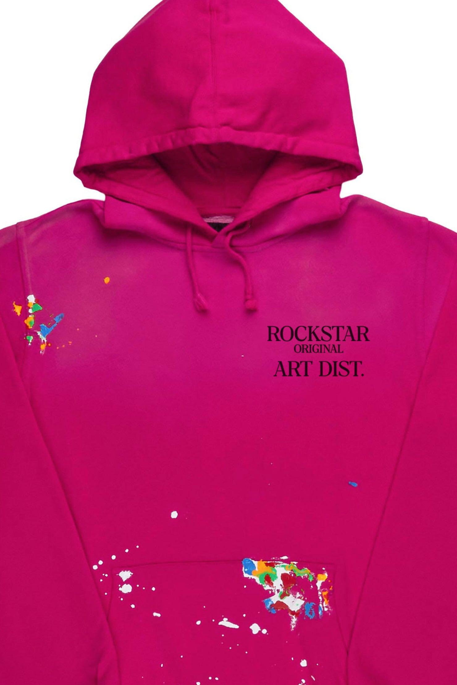 Rockstar Art Dist. Fuchsia Graphic Hoodie