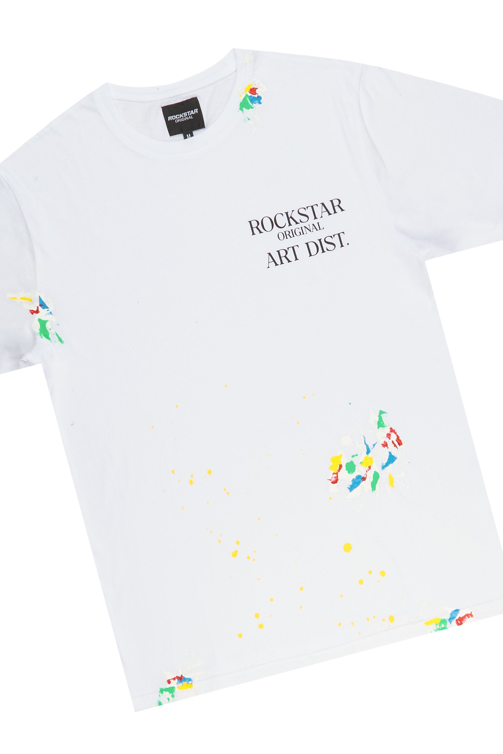 Rockstar Art Dist. White T-Shirt Short Set