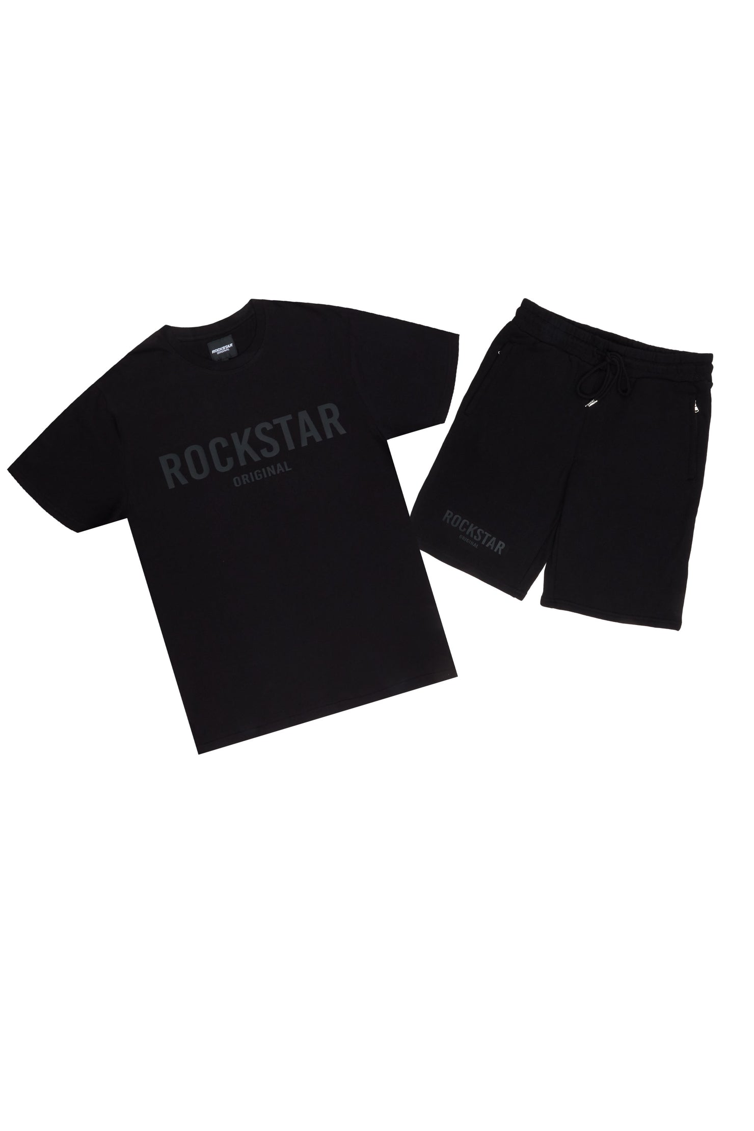 Rockstar Casey Black T-Shirt/Short Set