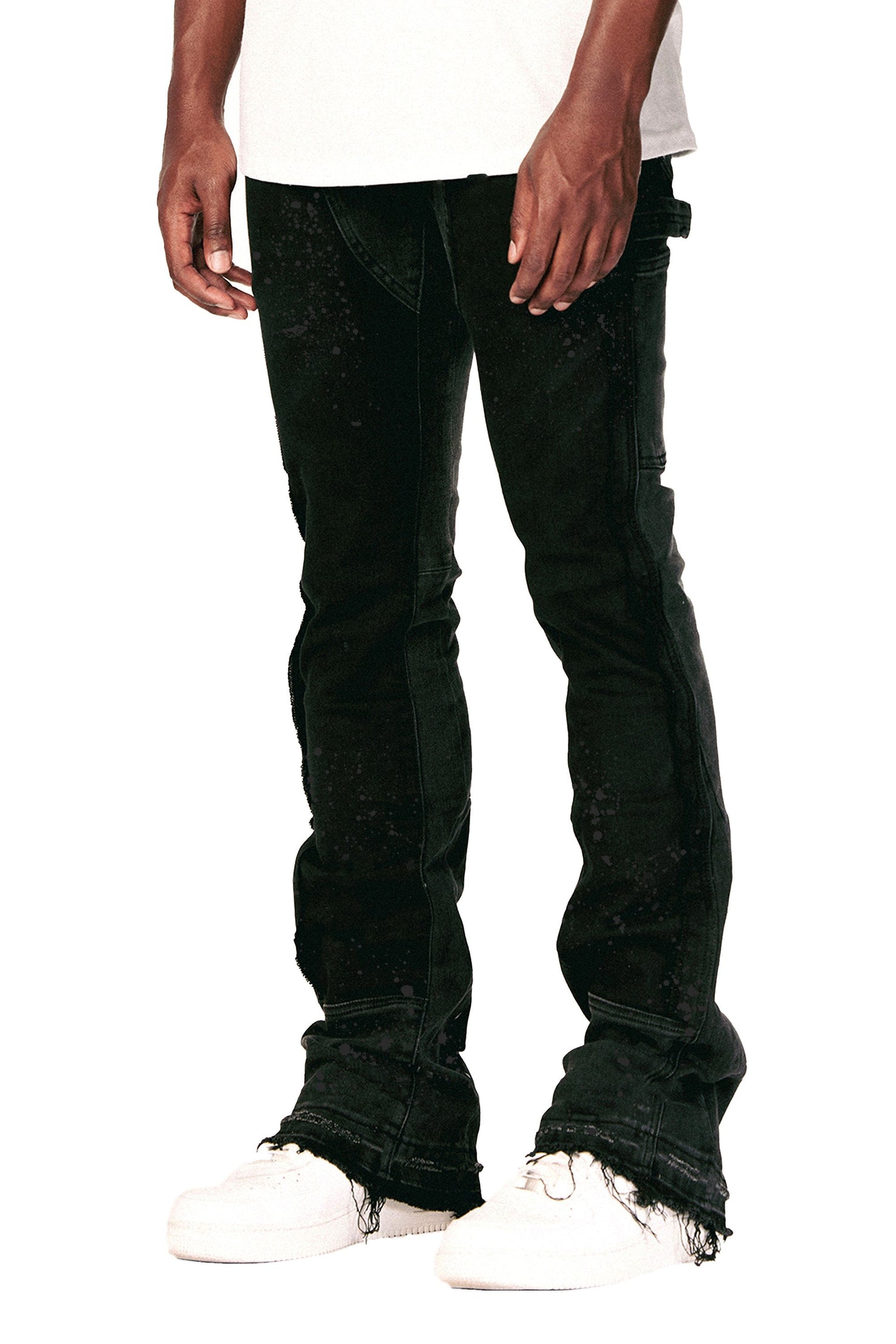 Rockstar Original Barson Black Stacked Flare Jean AMAZON