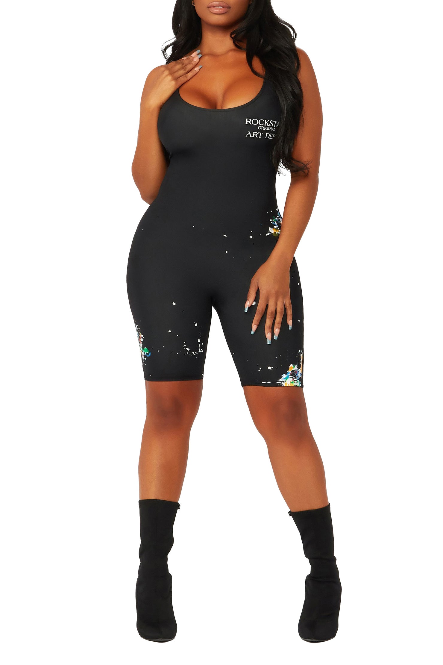 Rockstar Original Don't Mind Me Black Romper AMAZON