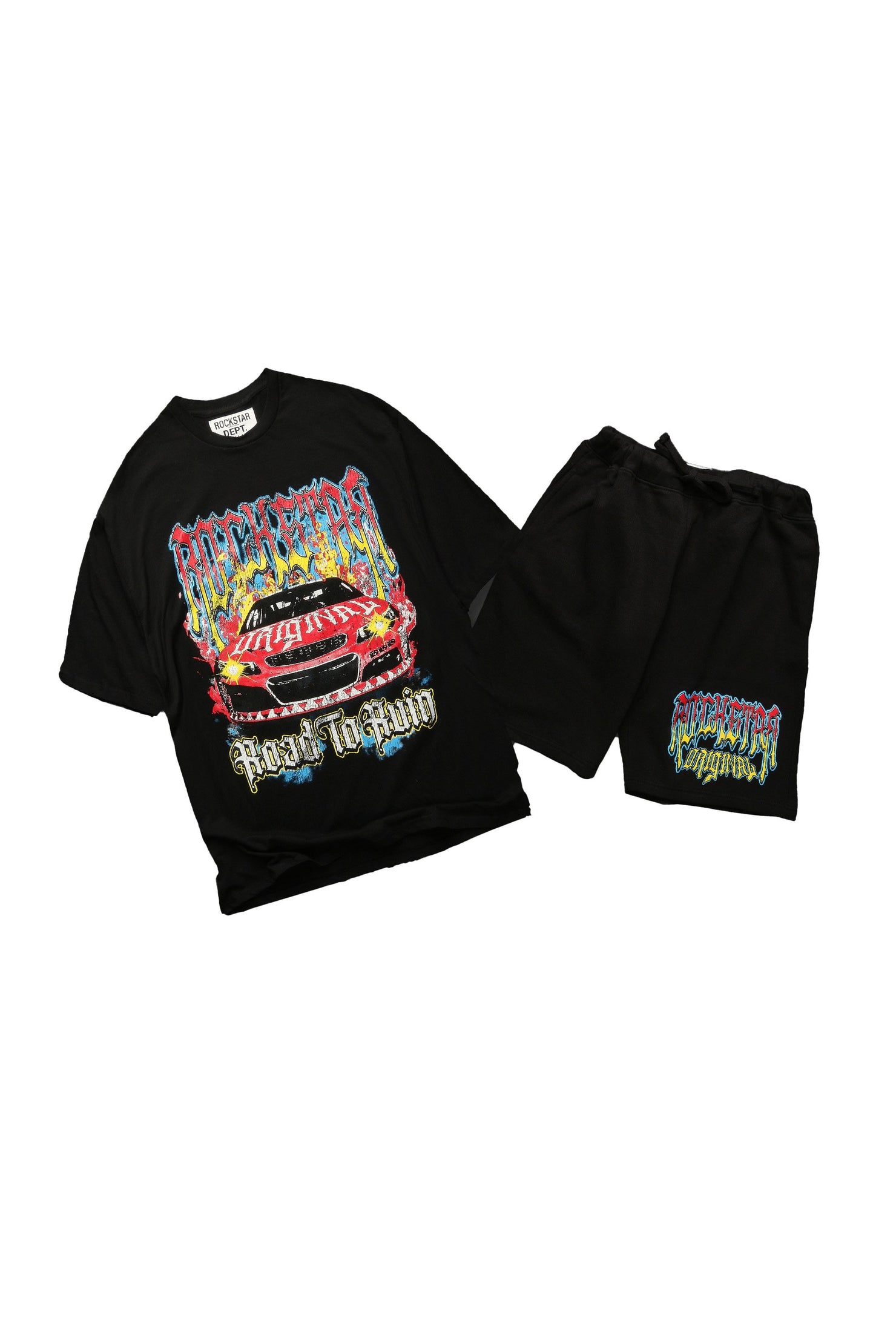 Rockstar Original Donovac Black Graphic Short Set AMAZON