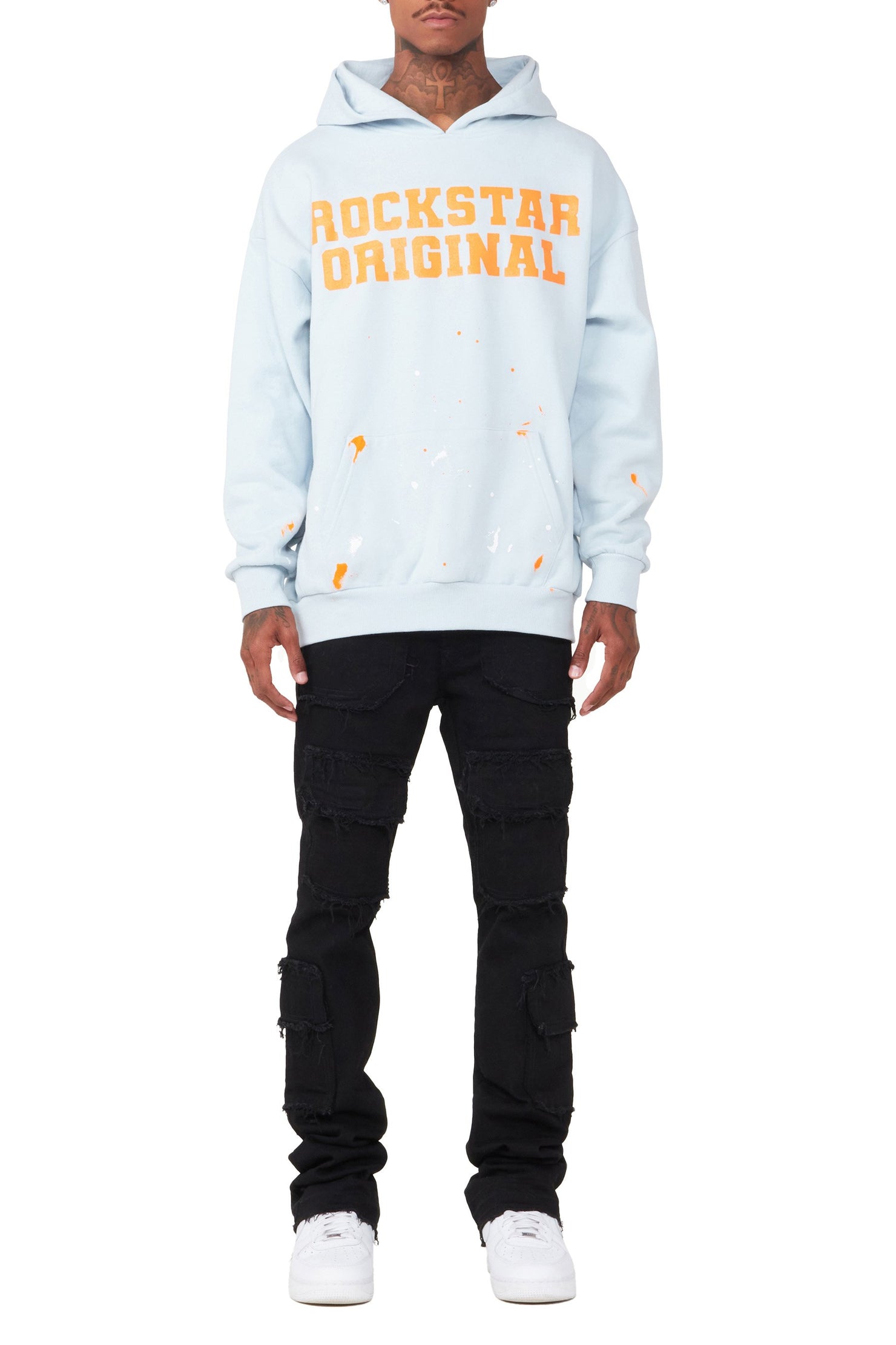 Rockstar Original Justin Sky Blue Graphic Hoodie AMAZON