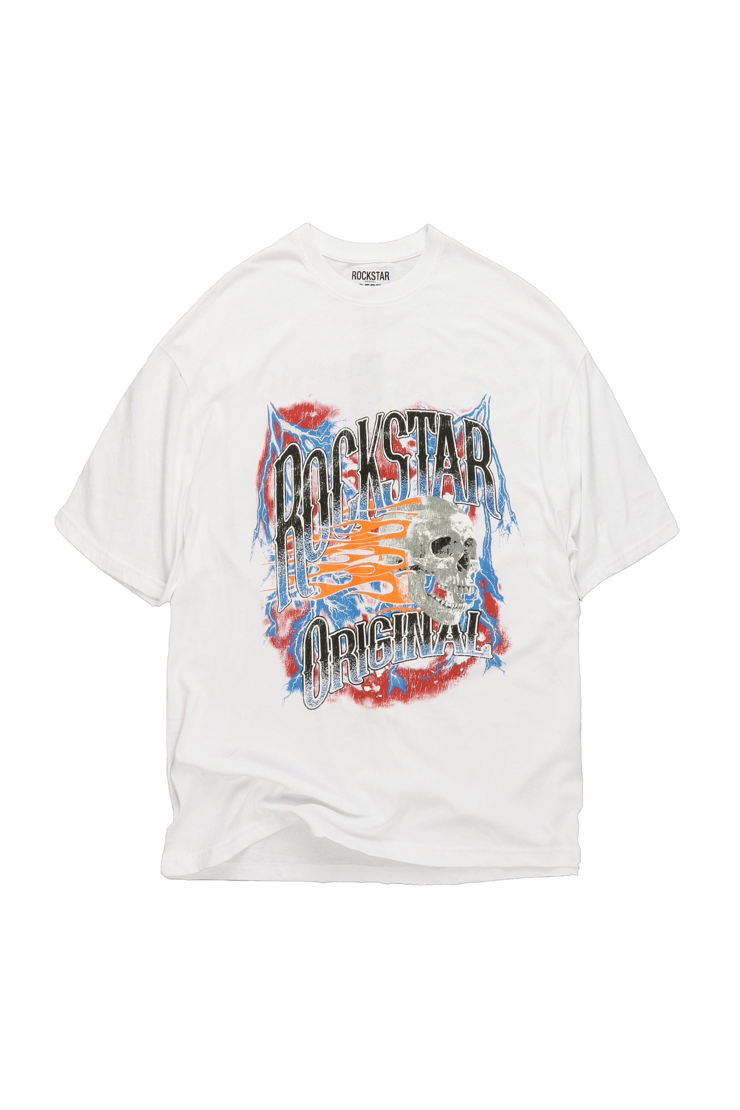Rockstar Original Byker White Printed T Shirt AMAZON