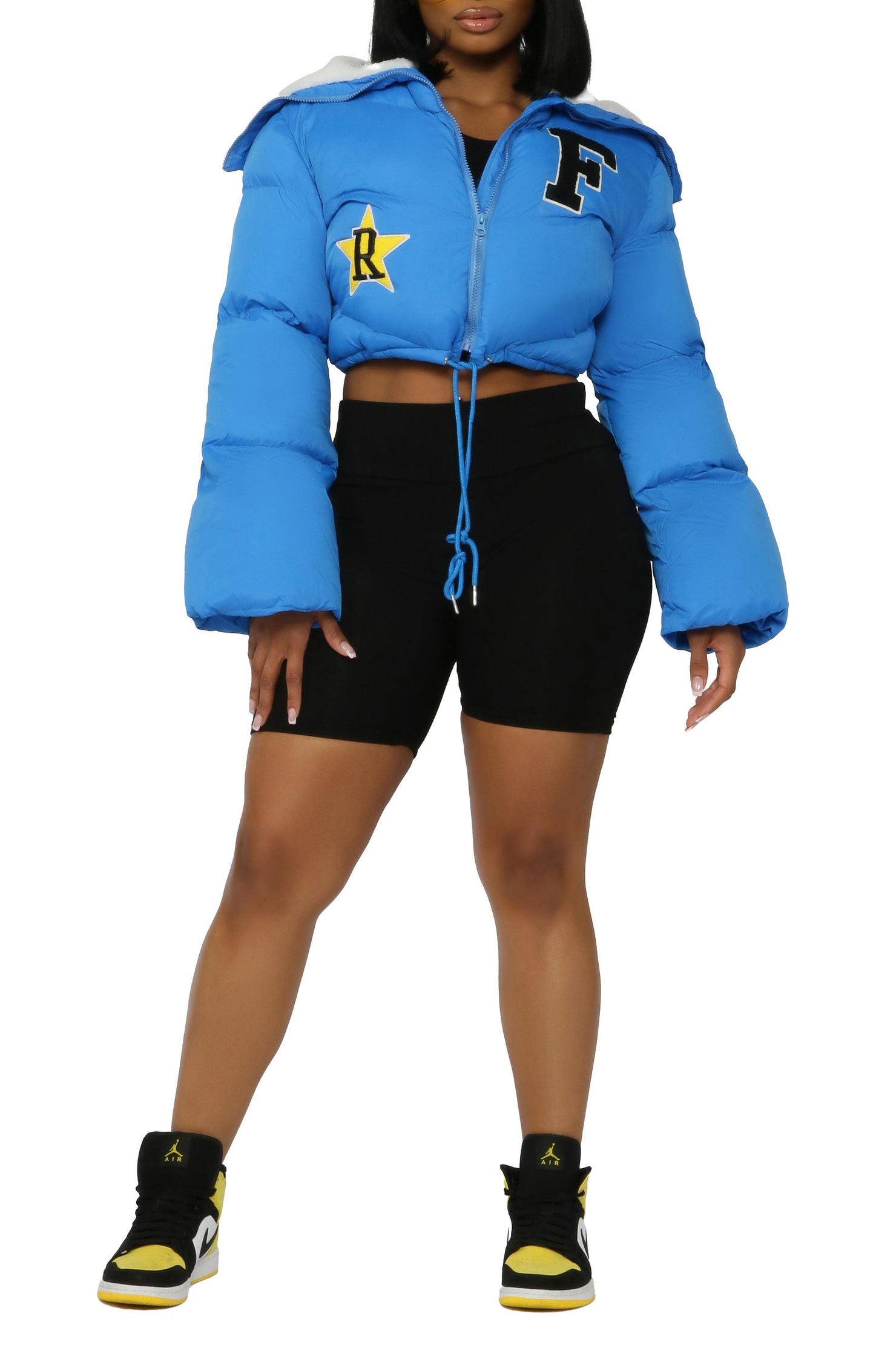 Rockstar Original Meet Me After School Royal Blue Puffer Jacket AMAZON
