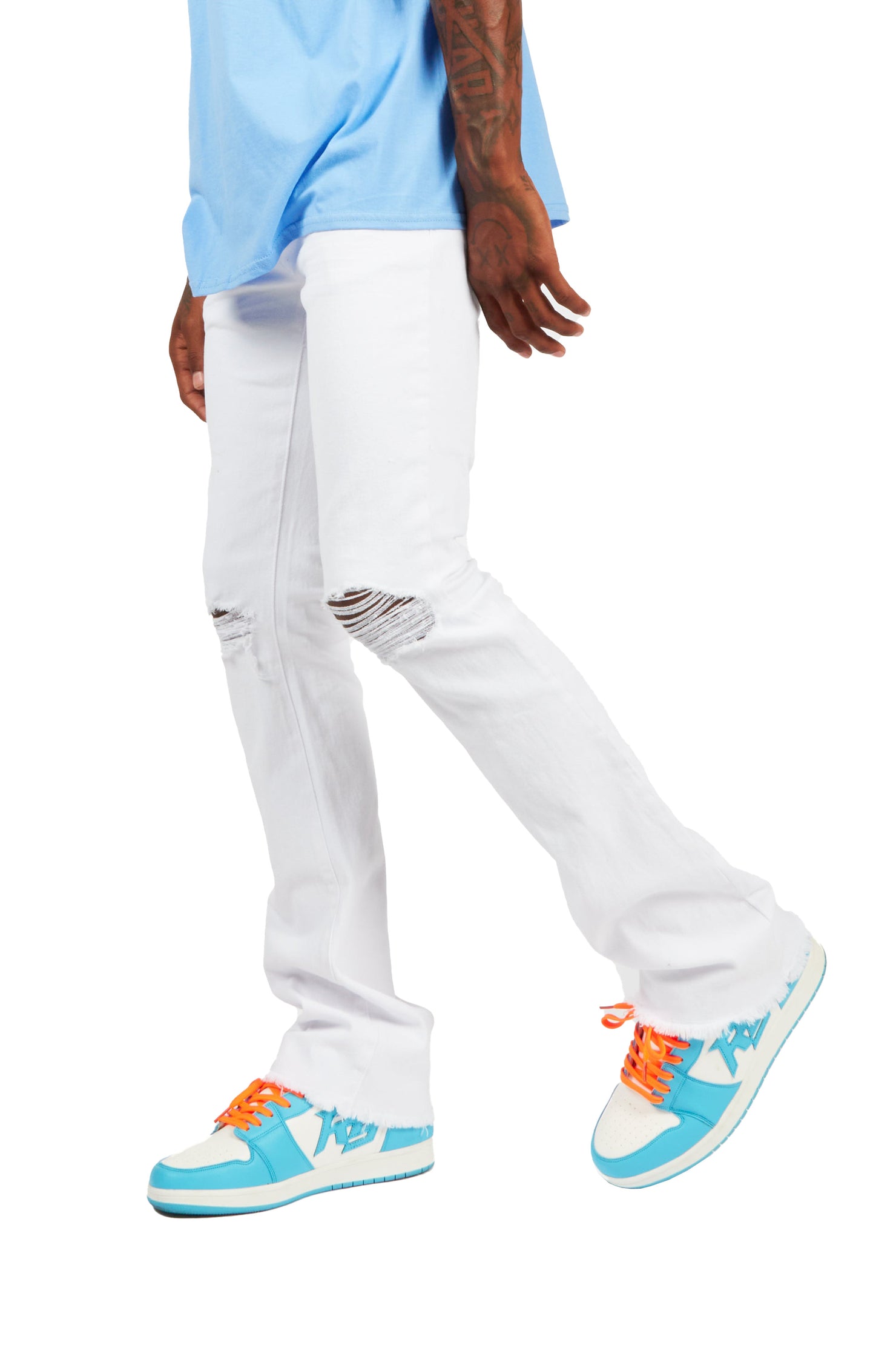 Rockstar Original Rebel White Stacked Flare Jean AMAZON