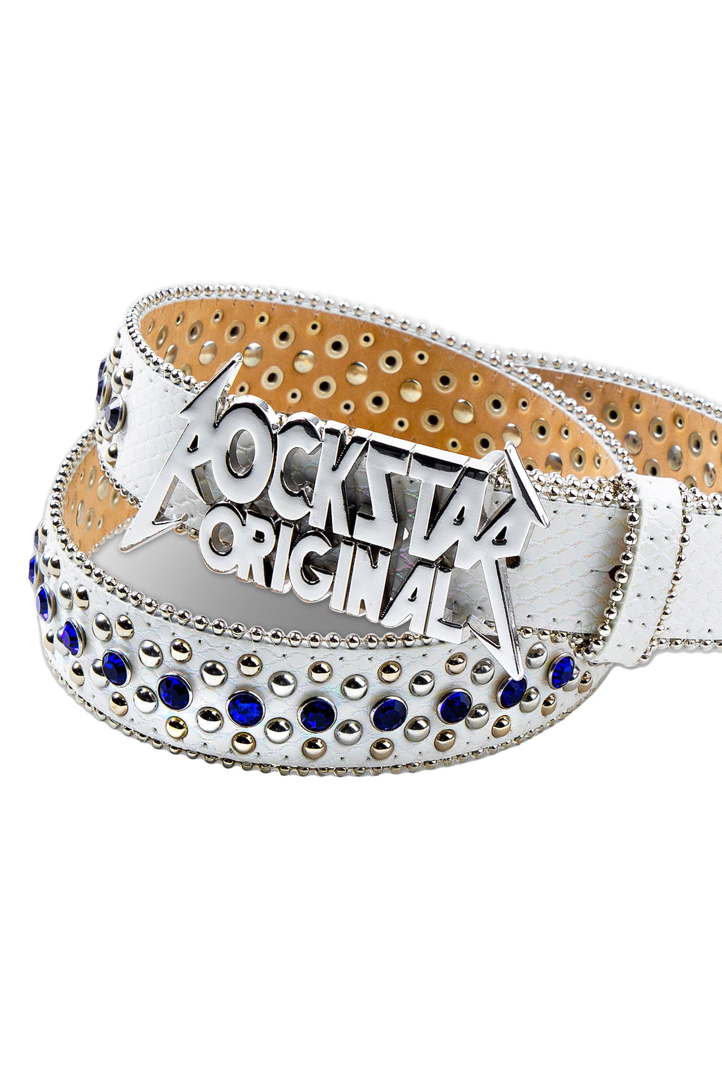 Rockstar Original SILAS ROCKSTAR LOGO BELT WHITE AMAZON