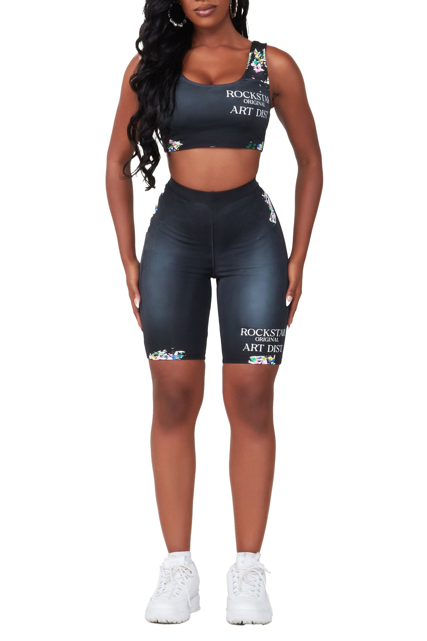 Rockstar Original Tate Art Dist. Black Bike Short Set AMAZON