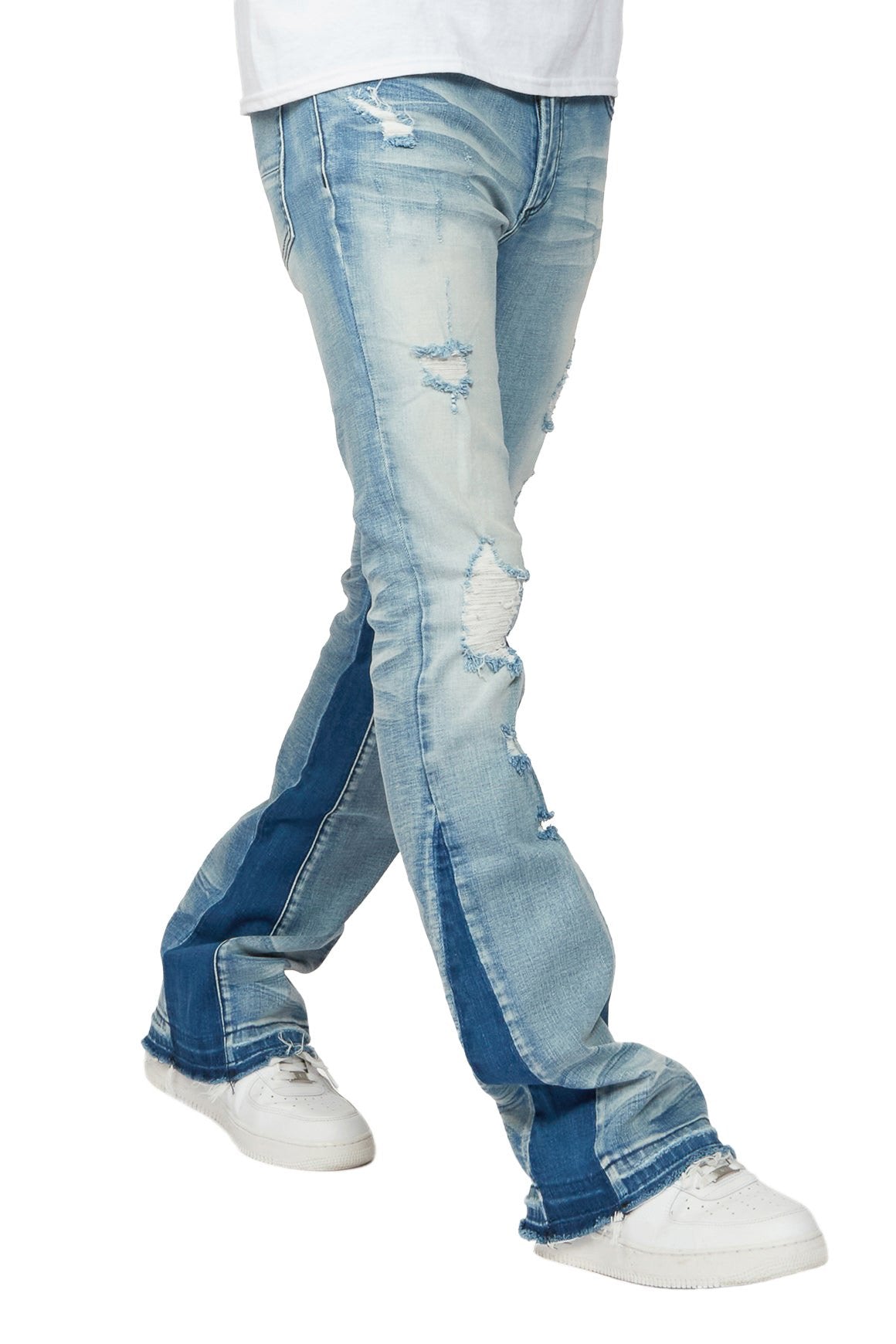 Rockstar Original Tibbs Blue Stacked Flare Jean AMAZON