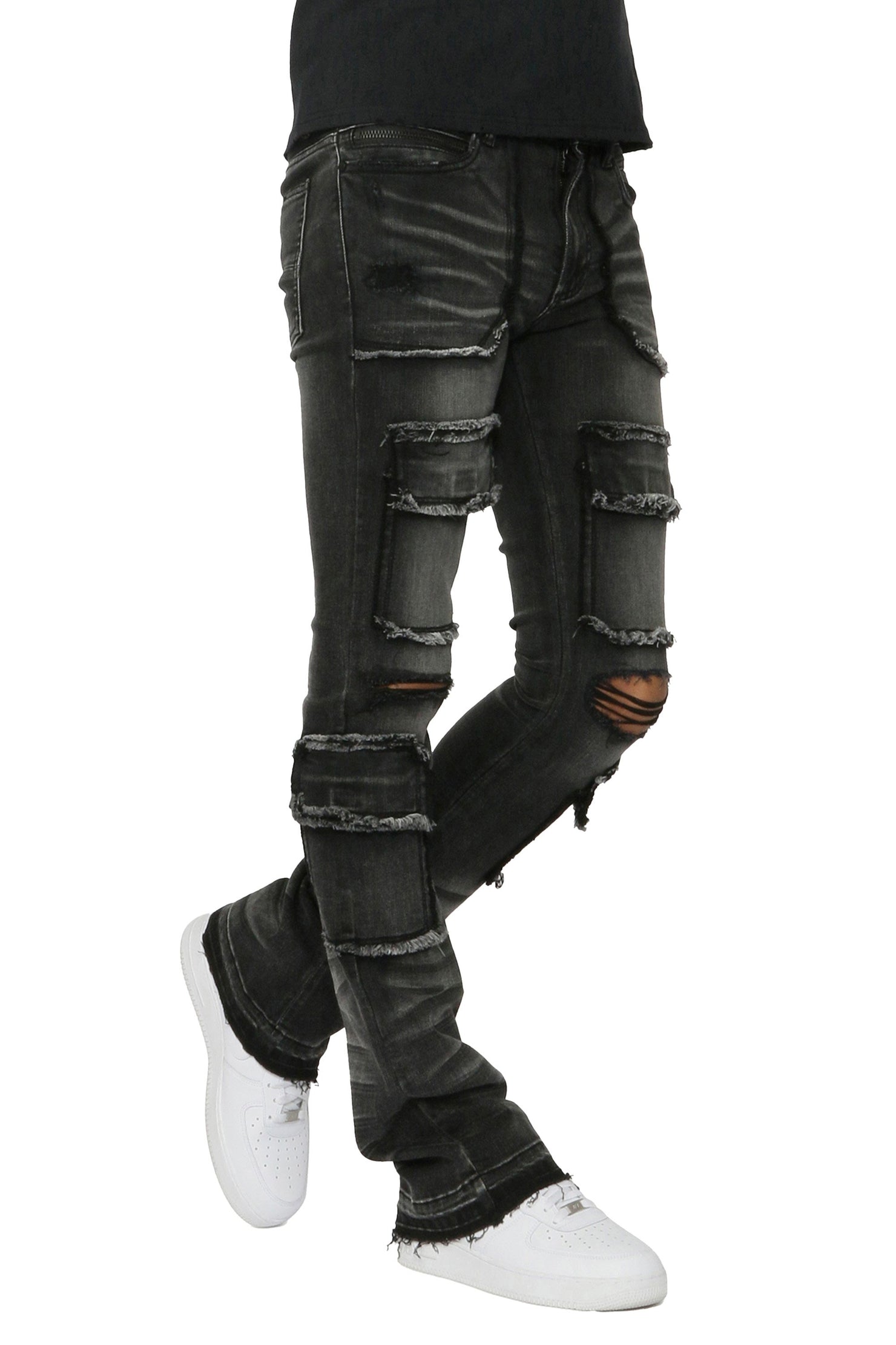 Rockstar Original Tyrell Grey Flare Cargo Jean AMAZON