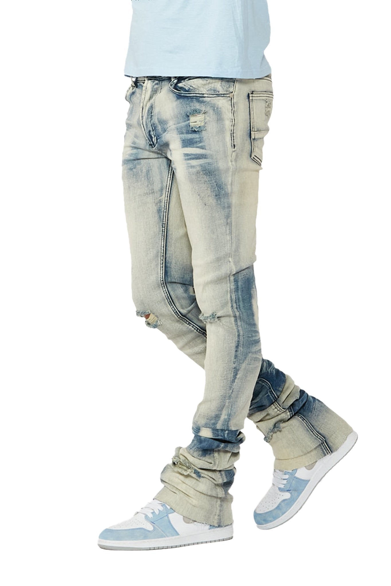 Rockstar Original Zander Blue Super Stacked Flare Jean AMAZON