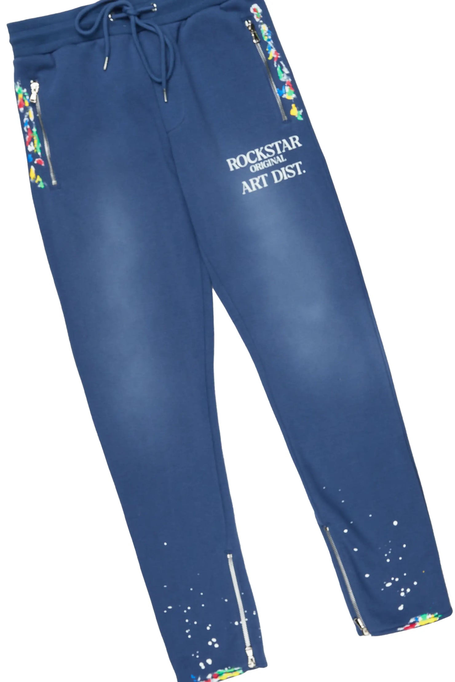 Rockstar Art Dist. Navy Hoodie Slim Fit Pant Set