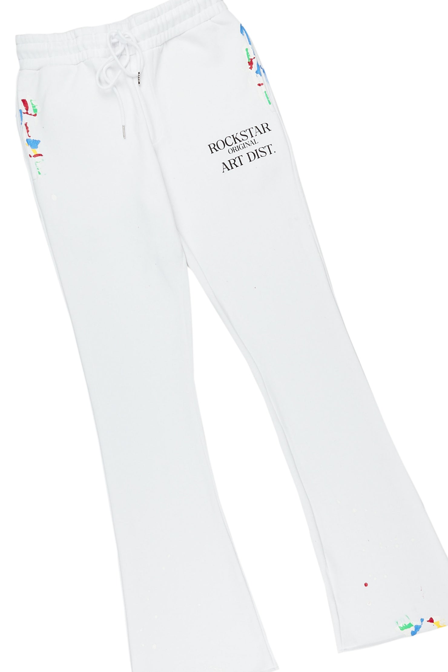 Rockstar Art Dist. White Hoodie/Flare Trackset