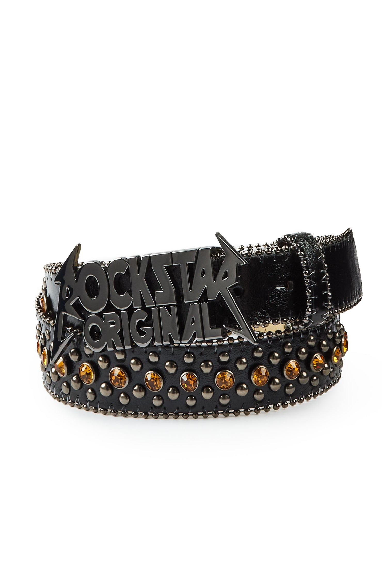 Silas Rockstar Logo Belt- Black/Orange