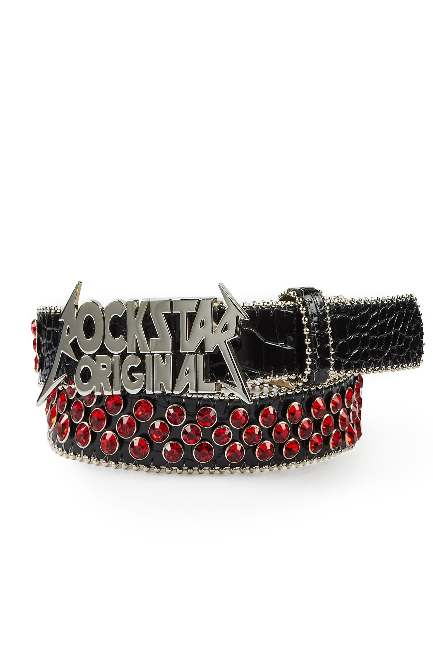 Silas Rockstar Logo Belt- Black/Red
