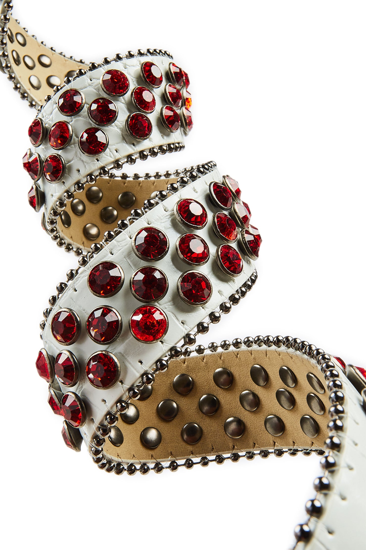 Silas Rockstar Logo Belt- White/Red