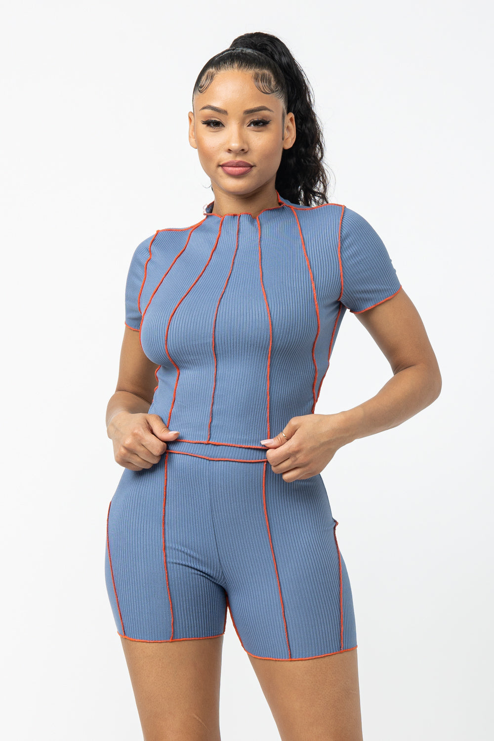 Laquisha Blue Active Short Set