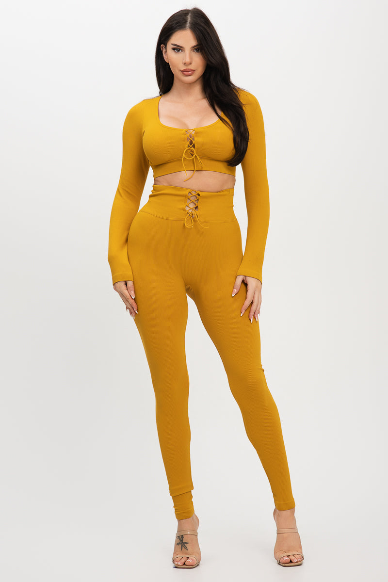 Sheree Gold Active Legging Set