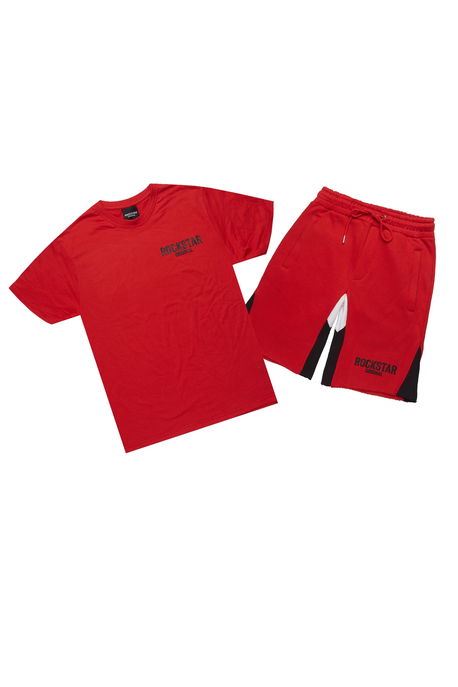 Sana Red Relaxed T-Shirt/Short Set