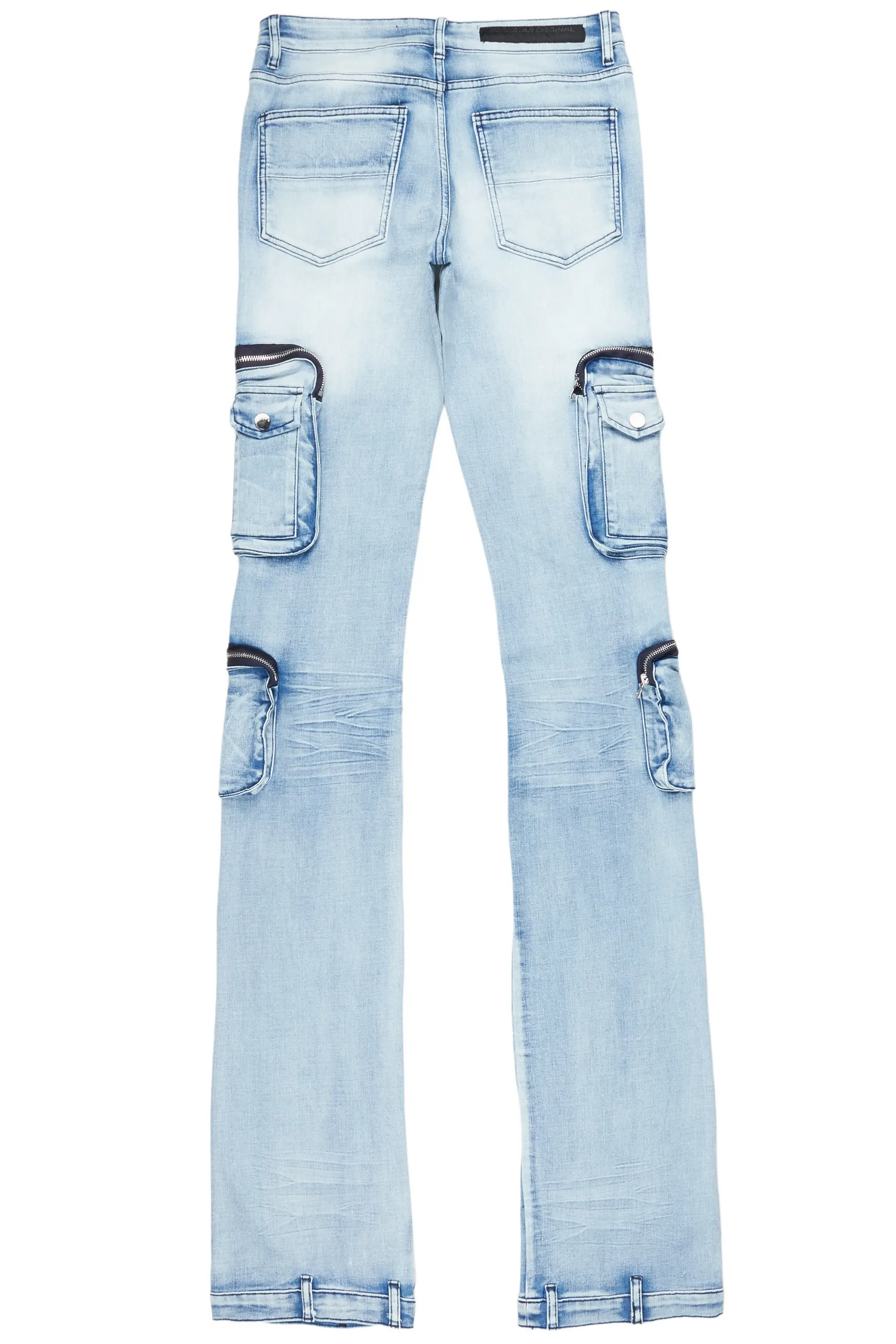 Shane Light Blue Super Stacked Flare Jean