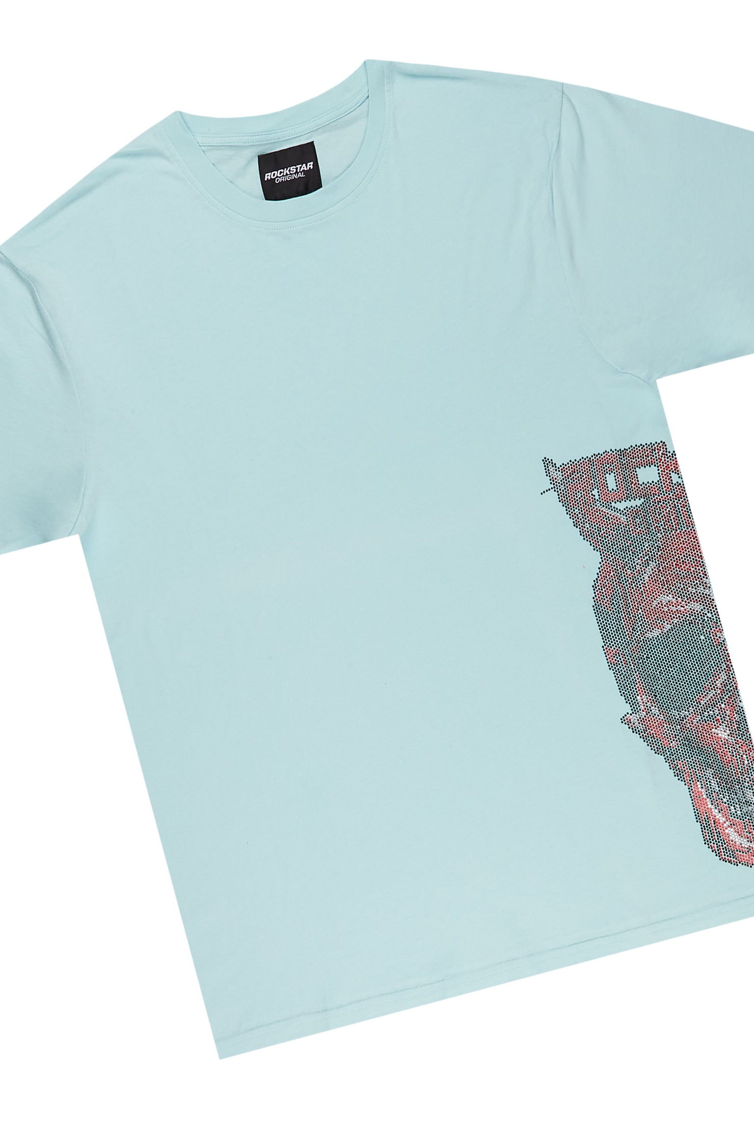 Sincere Aqua Graphic T-Shirt Short Set