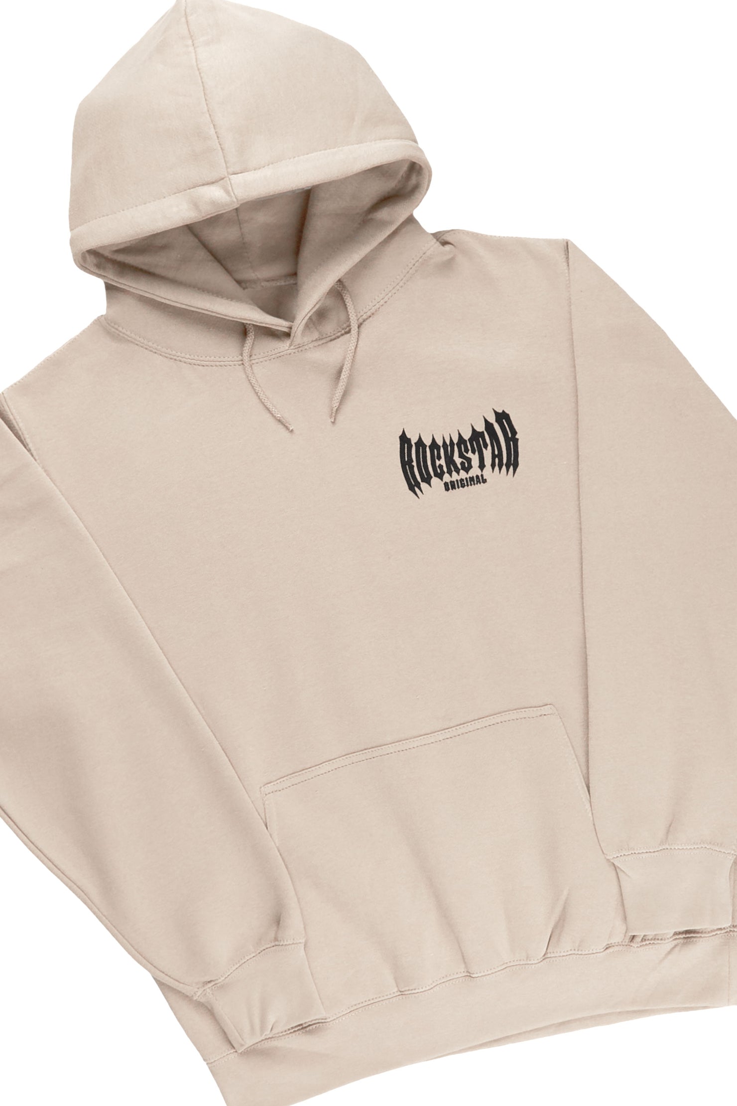 Skeller Beige Hoodie Short Set