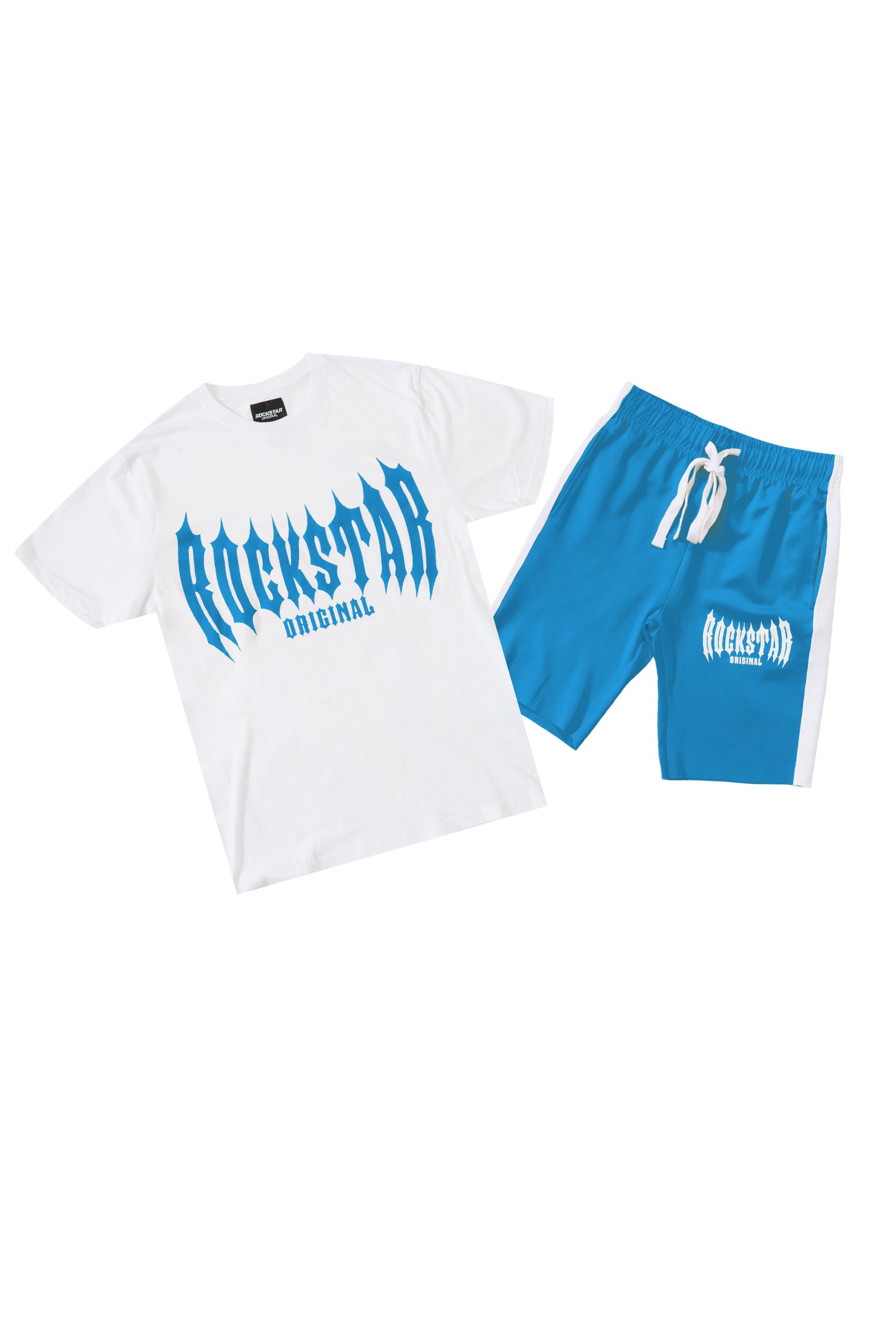 Skeller White/Blue T-Shirt Short Set