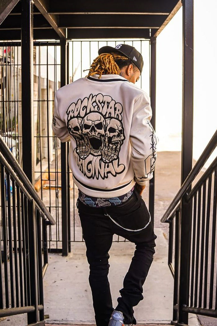 Rune Beige Varsity Jacket